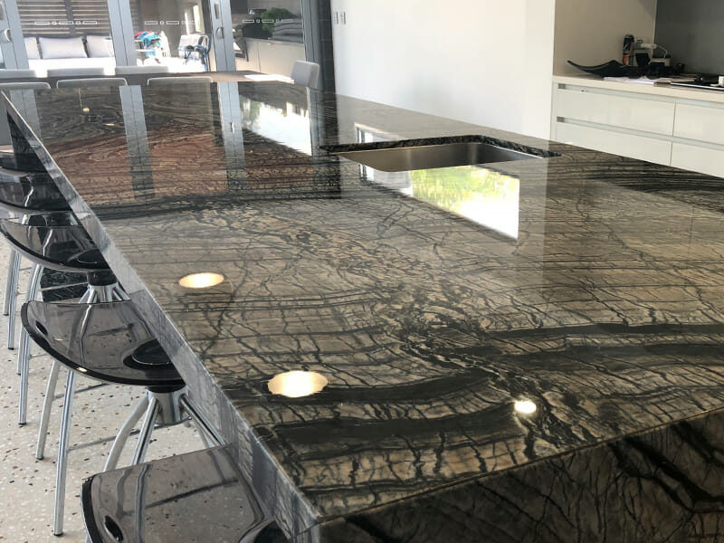 Tuffskin protective film on marble table AFTER
