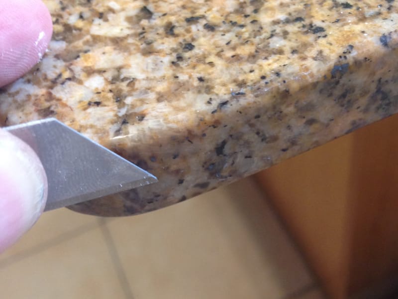 Granite benchtop after repair