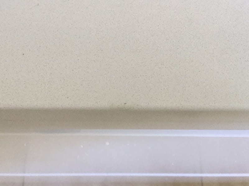 Benchtop chip after repair